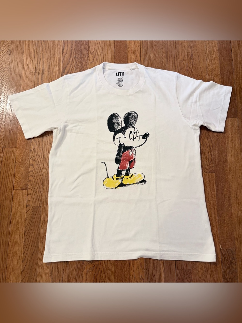 Uniqlo UT Mickey Mouse James Jarvis Shirt Adult Large White Anime Collection